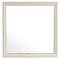 Contemporary Home Living Wooden Framed Square Dresser Wall Mirror - 38" - Beige